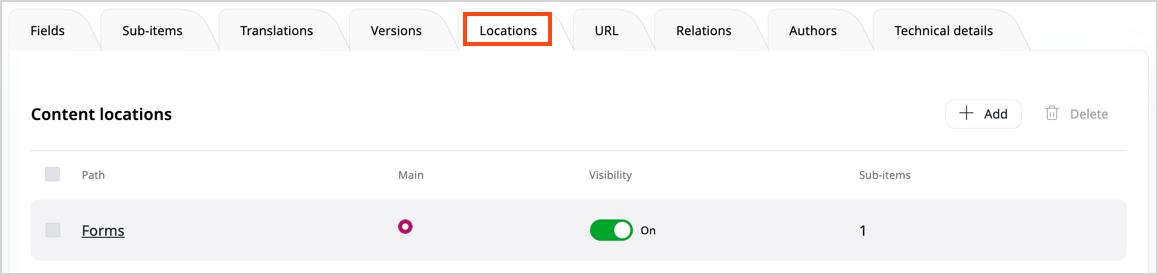 Location visibility Location visibility